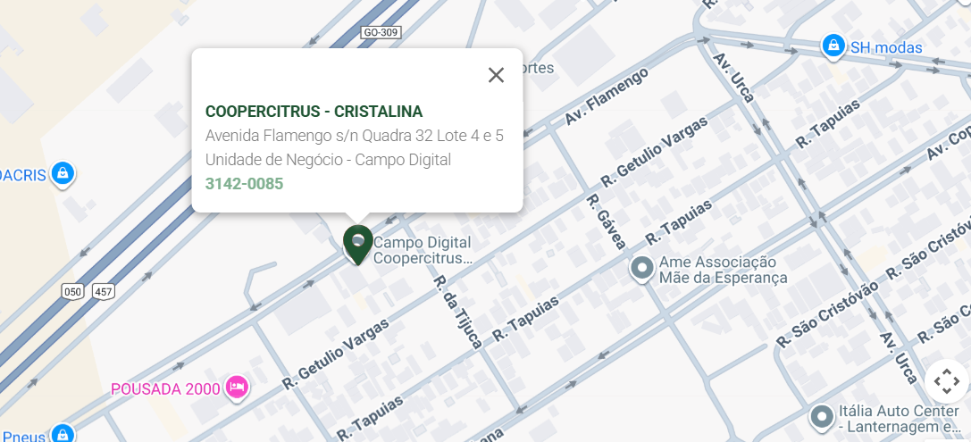 ONDE ENCONTRAR A<br /><strong>COOPERCITRUS EM CRISTALINA</strong>