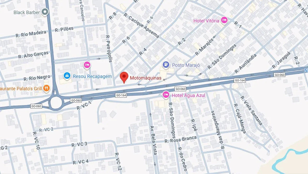 ONDE ENCONTRAR A<br />MOTOMÁQUINAS EM SÃO LUÍS DE MONTES BELOS