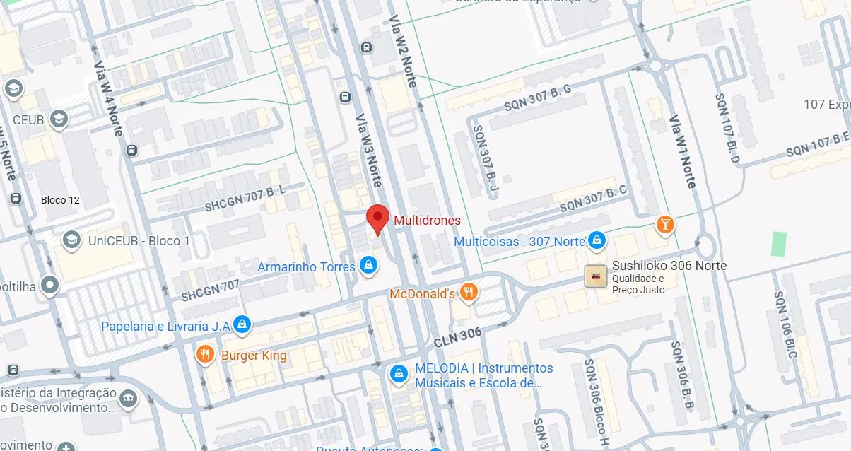 ONDE ENCONTRAR A<br />MULTIDRONES EM BRASÍLIA